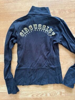 Women's Gsus Zip-Front Layer Gold Glitter Bodycon Fitted